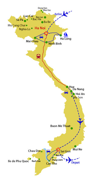 School Trip to Vietnam map