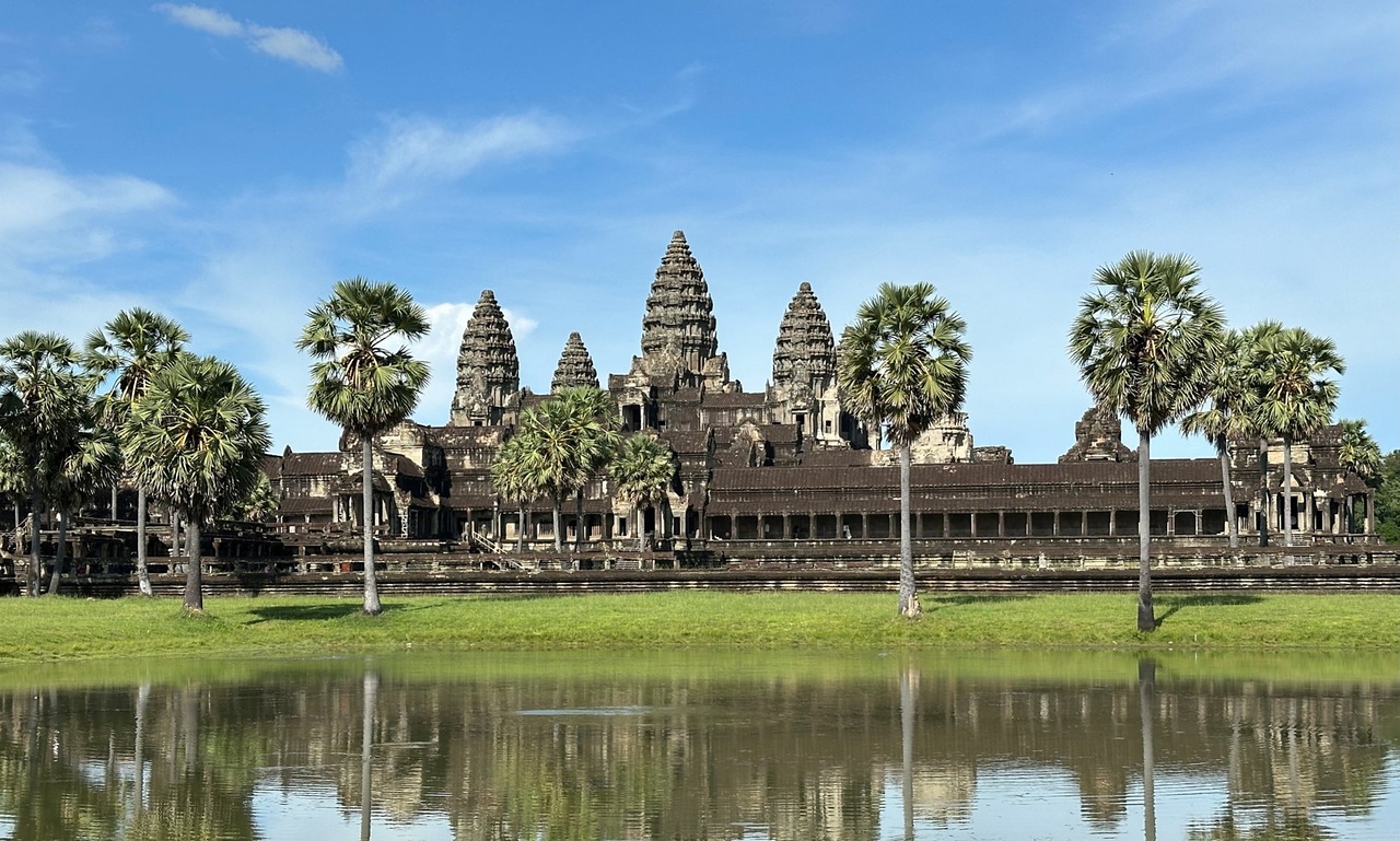 Panoramic view of Angkor Wat in Cambodia