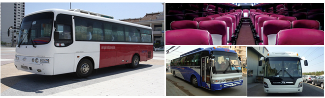 Private coaches with 35 or 45 seats and driver in Vietnam for groups of 15 to 32 travellers